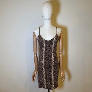 Fashion Nova Snake Print Mini Dress - Size M